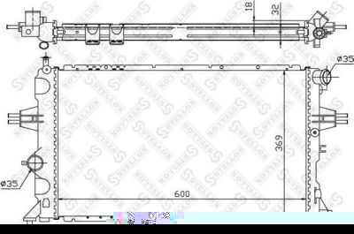 Stellox 10-25268-SX радиатор, охлаждение двигателя на OPEL ASTRA G универсал (F35_)