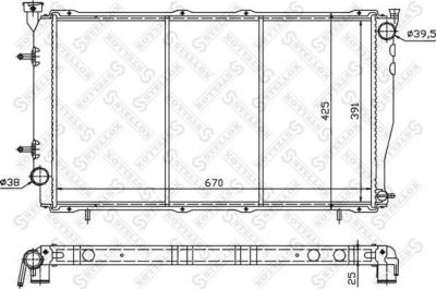 Stellox 10-25382-SX радиатор, охлаждение двигателя на SUBARU LEGACY III универсал (BE, BH)