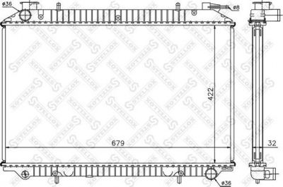 Stellox 10-25975-SX радиатор, охлаждение двигателя на NISSAN SERENA (C23M)
