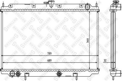 Stellox 10-25979-SX радиатор, охлаждение двигателя на NISSAN PRIMERA Traveller (WP11)