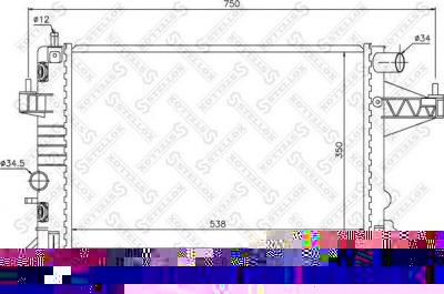 Stellox 10-25999-SX радиатор, охлаждение двигателя на OPEL COMBO Tour