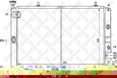 Stellox 10-26151-SX радиатор, охлаждение двигателя на LADA NIVA (2121)