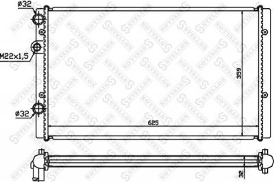 Stellox 10-26419-SX радиатор, охлаждение двигателя на VW GOLF III (1H1)