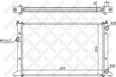Stellox 10-26427-SX радиатор, охлаждение двигателя на VW GOLF III (1H1)
