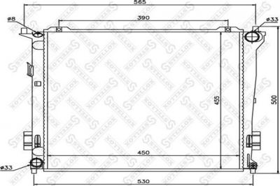 Stellox 10-26546-SX радиатор, охлаждение двигателя на KIA CEE'D SW (ED)