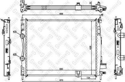 Stellox 10-26586-SX радиатор, охлаждение двигателя на NISSAN QASHQAI / QASHQAI +2 (J10, JJ10)