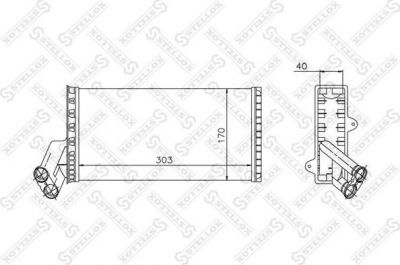 STELLOX Теплообменник, отопление салона (10-35004-SX)