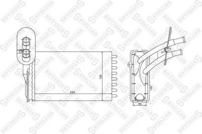 Stellox 10-35116-SX теплообменник, отопление салона на VW GOLF IV (1J1)