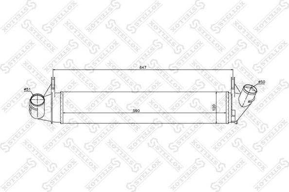 Stellox 10-40011-SX интеркулер на RENAULT LOGAN I универсал (KS_)