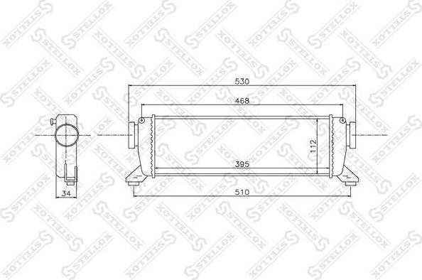 Stellox 10-40042-SX интеркулер на MERCEDES-BENZ A-CLASS (W168)