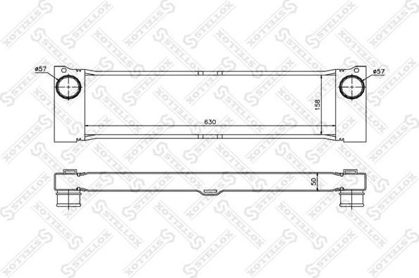 Stellox 10-40053-SX интеркулер на MERCEDES-BENZ VITO автобус (W639)