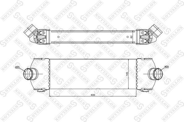 Stellox 10-40092-SX интеркулер на FORD TRANSIT фургон