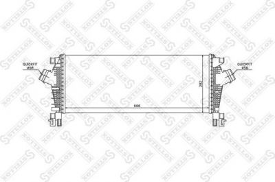 Stellox 10-40219-SX интеркулер на OPEL ASTRA J