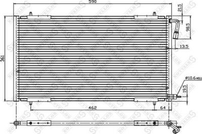 STELLOX Радиатор кондиционера (конденсор) (10-45002-SX)