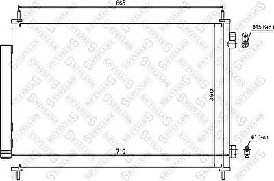Stellox 10-45646-SX конденсатор, кондиционер на HONDA CR-V III (RE)