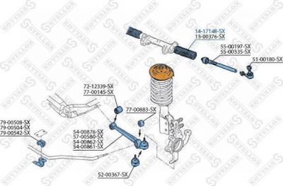 Stellox 14-17148-SX пыльник, рулевое управление на PEUGEOT 309 II (3C, 3A)