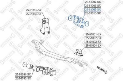 Stellox 25-51009-SX подвеска, двигатель на HYUNDAI ACCENT I (X-3)