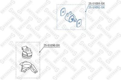 Stellox 25-51092-SX подвеска, двигатель на HYUNDAI GETZ (TB)
