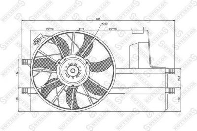 Stellox 29-99068-SX вентилятор, охлаждение двигателя на MERCEDES-BENZ A-CLASS (W168)
