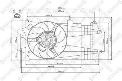 Stellox 29-99362-SX вентилятор, охлаждение двигателя на FIAT PUNTO (188)