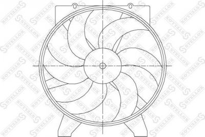 Stellox 29-99384-SX вентилятор, охлаждение двигателя на RENAULT CLIO I (B/C57_, 5/357_)