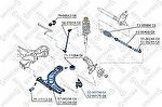 Stellox 52-00174-SX несущий / направляющий шарнир на AUDI A1 (8X1, 8XK, 8XF)
