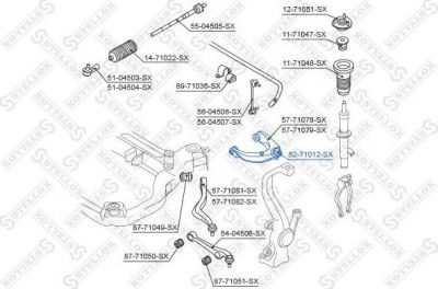 Stellox 52-71012-SX несущий / направляющий шарнир на MAZDA 6 (GG)