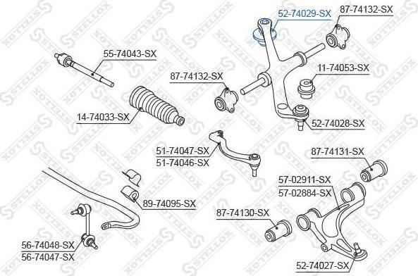 Stellox 52-74029-SX несущий / направляющий шарнир на OPEL MOVANO Combi (J9)