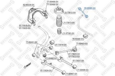 Stellox 56-00390-SX тяга / стойка, стабилизатор на CHEVROLET EPICA (KL1_)