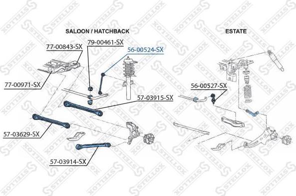 Stellox 56-00524-SX тяга / стойка, стабилизатор на FORD MONDEO III (B5Y)