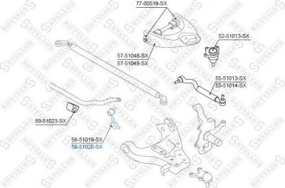 Stellox 56-51020-SX тяга / стойка, стабилизатор на HYUNDAI TERRACAN (HP)