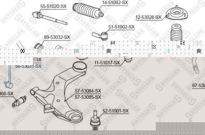 Stellox 56-53031-SX тяга / стойка, стабилизатор на KIA SPECTRA седан (LD)