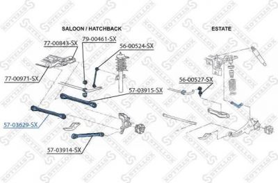 STELLOX Рычаг независимой подвески колеса, подвеска колеса (57-03629-SX)