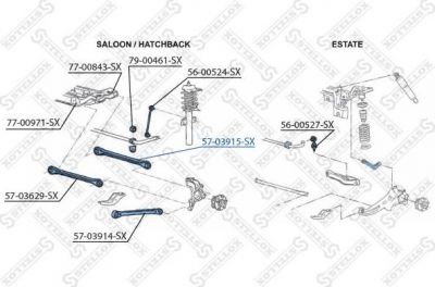 STELLOX 57-03915-SX рычаг задней подвески задний! Ford Mondeo all 01> (5703915SX)
