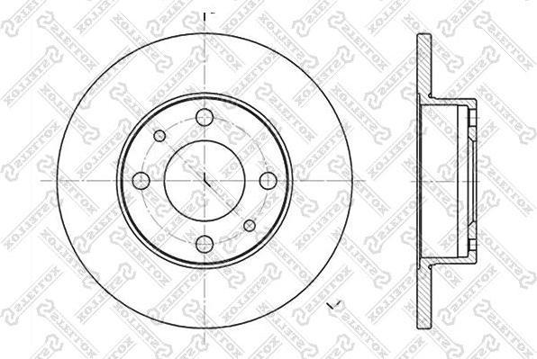 Stellox 6020-2302-SX тормозной диск на FIAT UNO (146A/E)