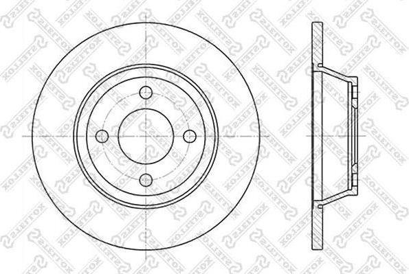 Stellox 6020-4741-SX тормозной диск на AUDI 80 Avant (8C, B4)
