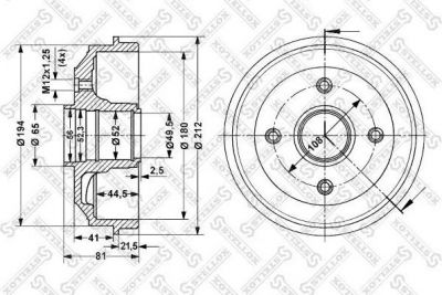 Stellox 6025-3705-SX тормозной барабан на PEUGEOT 309 II (3C, 3A)