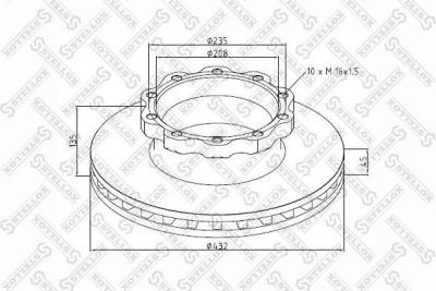 Stellox 85-00821-SX тормозной диск на MAN ЬL