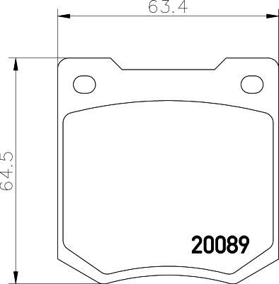 Textar 2008901 комплект тормозных колодок, дисковый тормоз на MORRIS MARINA III