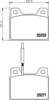 Textar 2025301 комплект тормозных колодок, дисковый тормоз на PEUGEOT 505 Break (551D)