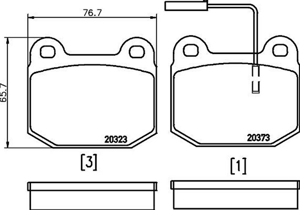 Textar 2037301 комплект тормозных колодок, дисковый тормоз на ALFA ROMEO 75 (162B)