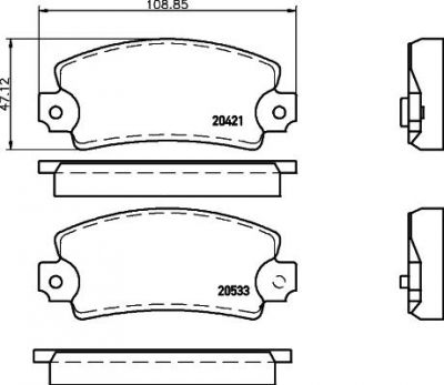 Textar 2042102 комплект тормозных колодок, дисковый тормоз на TALBOT 1307-1510
