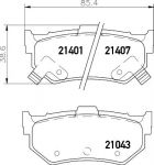 Textar 2104302 комплект тормозных колодок, дисковый тормоз на SUZUKI SWIFT II седан (AH, AJ)