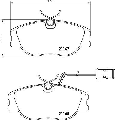 Textar 2114703 комплект тормозных колодок, дисковый тормоз на FIAT CROMA (154)