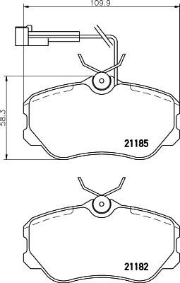 Textar 2118503 комплект тормозных колодок, дисковый тормоз на FIAT CROMA (154)