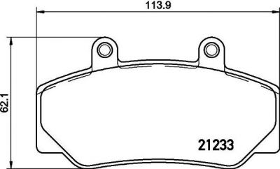 Textar 2123302 комплект тормозных колодок, дисковый тормоз на VOLVO 960 Kombi (965)