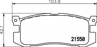 Textar 2155801 комплект тормозных колодок, дисковый тормоз на MAZDA 626 III Station Wagon (GV)