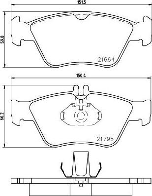 Textar 2166481 комплект тормозных колодок, дисковый тормоз на MERCEDES-BENZ C-CLASS универсал (S202)