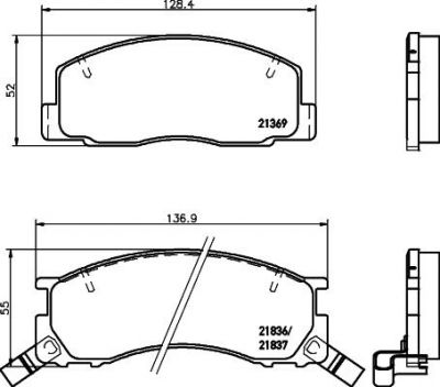 Textar 2183601 комплект тормозных колодок, дисковый тормоз на TOYOTA PREVIA (TCR2_, TCR1_)