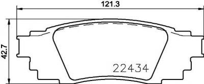 Textar 2243401 комплект тормозных колодок, дисковый тормоз на LEXUS RX (AGL2_, GGL2_)